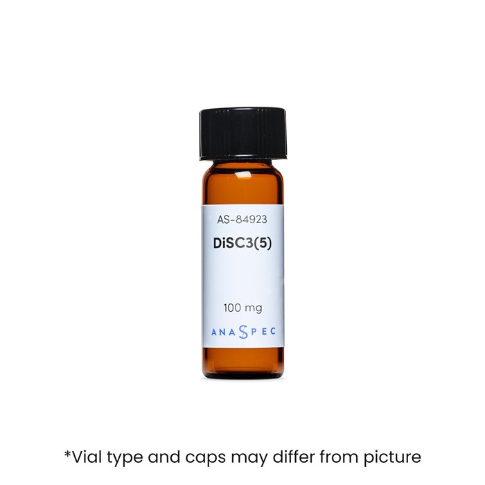 Bottle of DiSC3(5) (3,3 -Dipropylthiadicarbocyanine iodide)