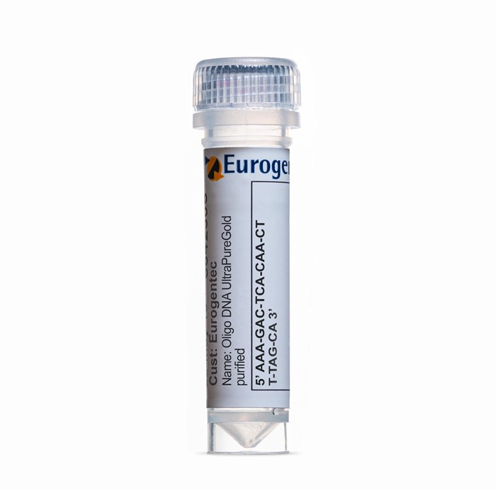 Example of a tube containing an oligonucleotide purified by UltraPureGold