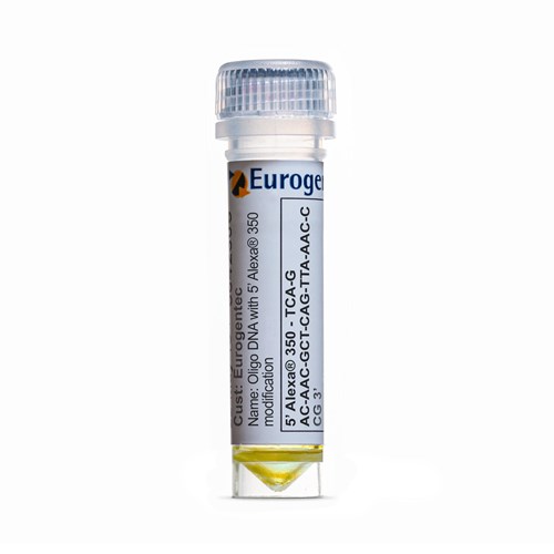 Example of a tube containing an Oligonucleotides with 5' Alexa 350 modification