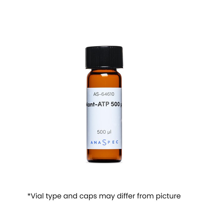 Bottle of Mant-ATP (2 -/3 -O-(N -Methylanthraniloyl)adenosine-5 -O-triphosphate, trisodium salt)