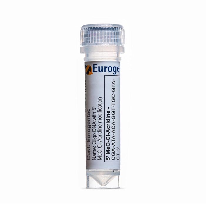 Example of a tube of an Oligonucleotide with 5' MeO-Cl-Acridine modification