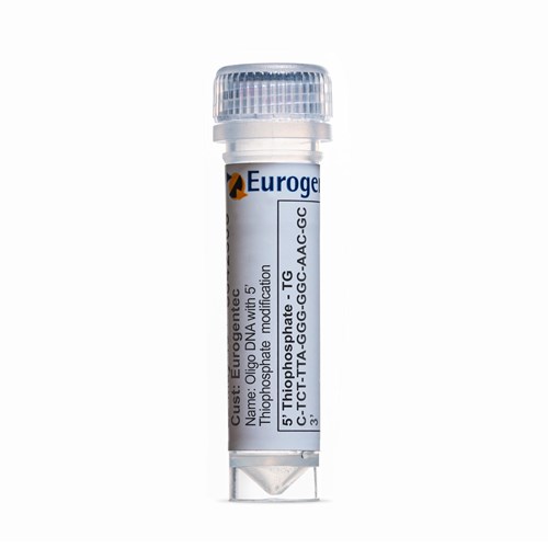 Example of a tube containing an Oligonucleotides with 5' Thiophosphate modification