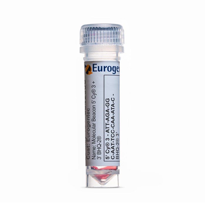 Example of a tube containing a Molecular Beacon 5’ Cy  3 plus 3’ BHQ-2