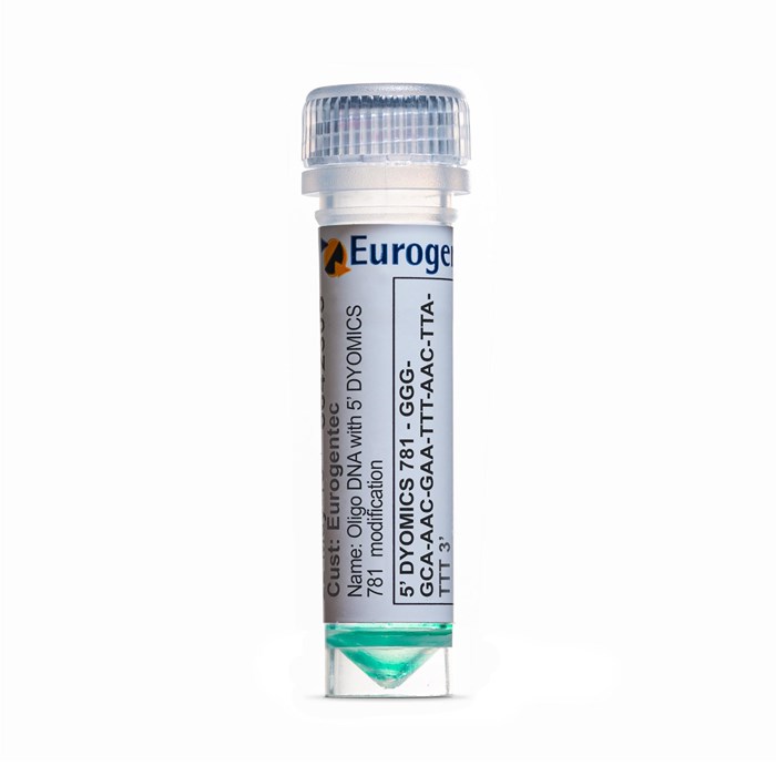 Example of a tube containing an Oligonucleotides with 5' DYOMICS 781  modification