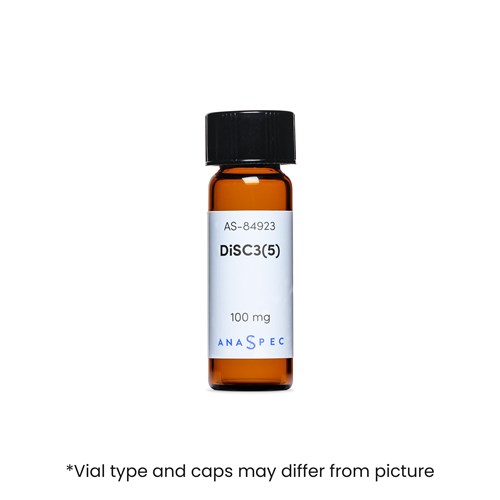 Bottle of DiSC3(5) (3,3 -Dipropylthiadicarbocyanine iodide)