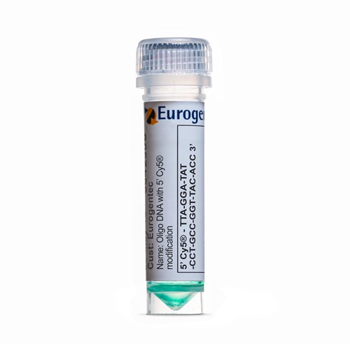 Example of a tube containing an Oligonucleotides with 5' Cy5 modification