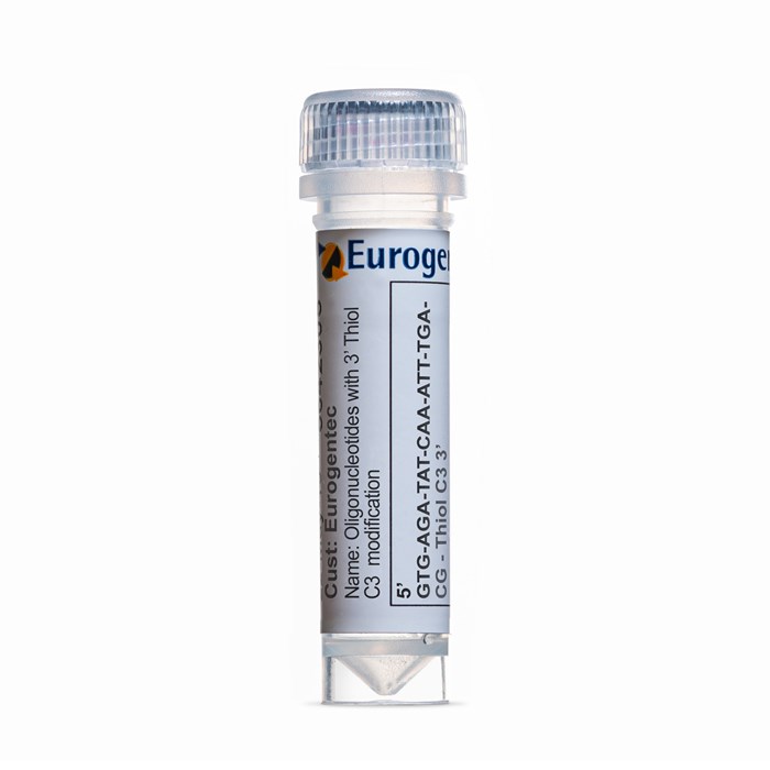 Example of a tube containing an Oligonucleotides with 3' Thiol C3  modification